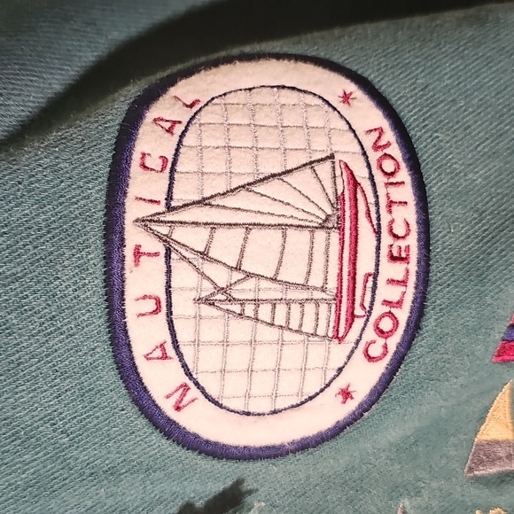 SAUSALITO hoodie By Crazy Shirt. Hawaii With Patches. Meduim Green - Picture 3 of 7